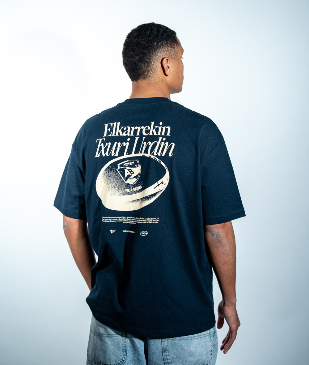 T-shirt Elkarrekin bleu marine