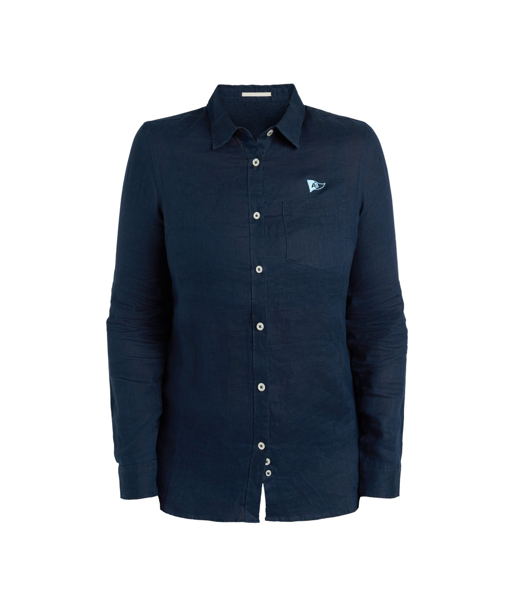 Chemise lin marine femme