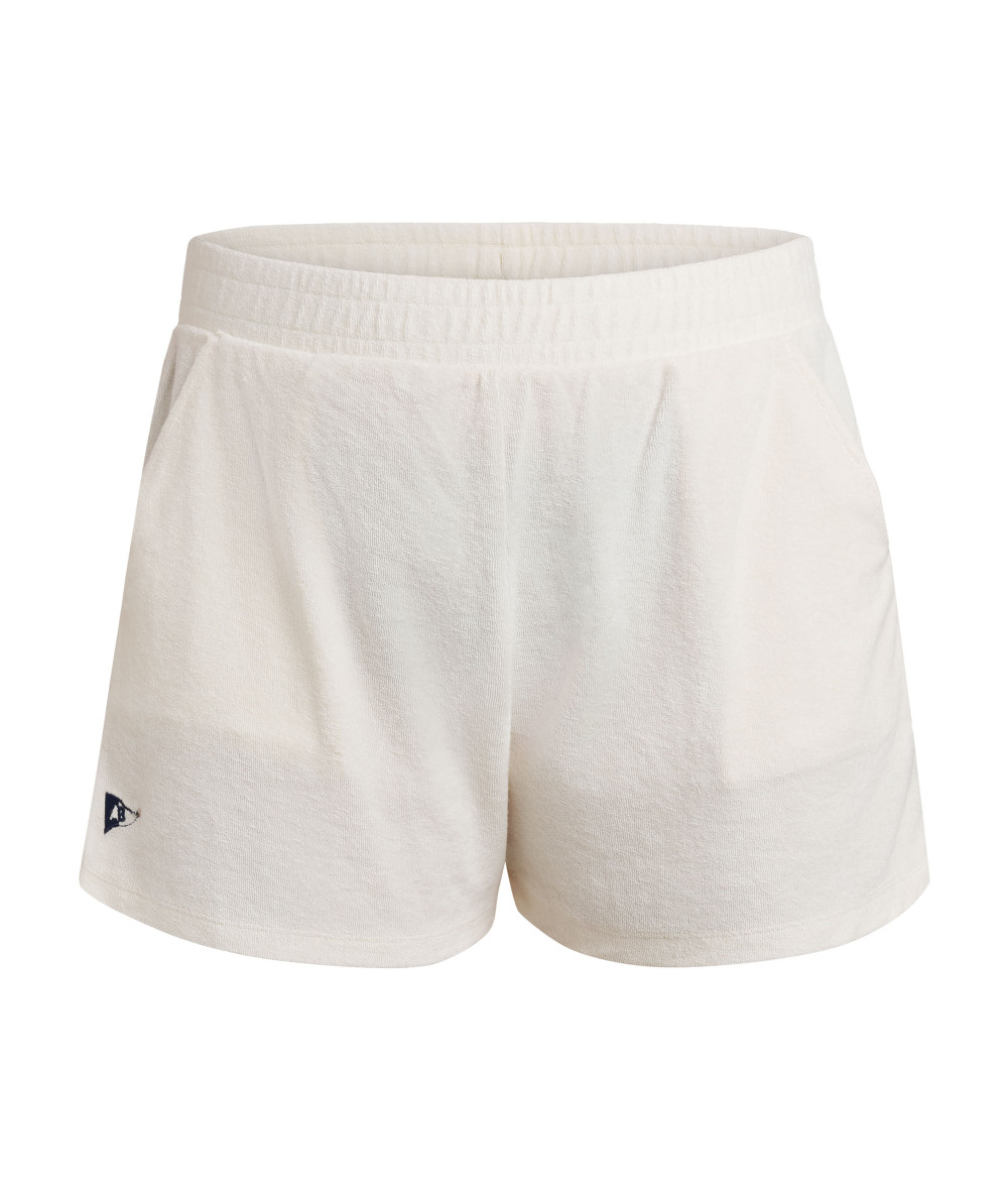 Short Eponge Femme Blanc Cassé