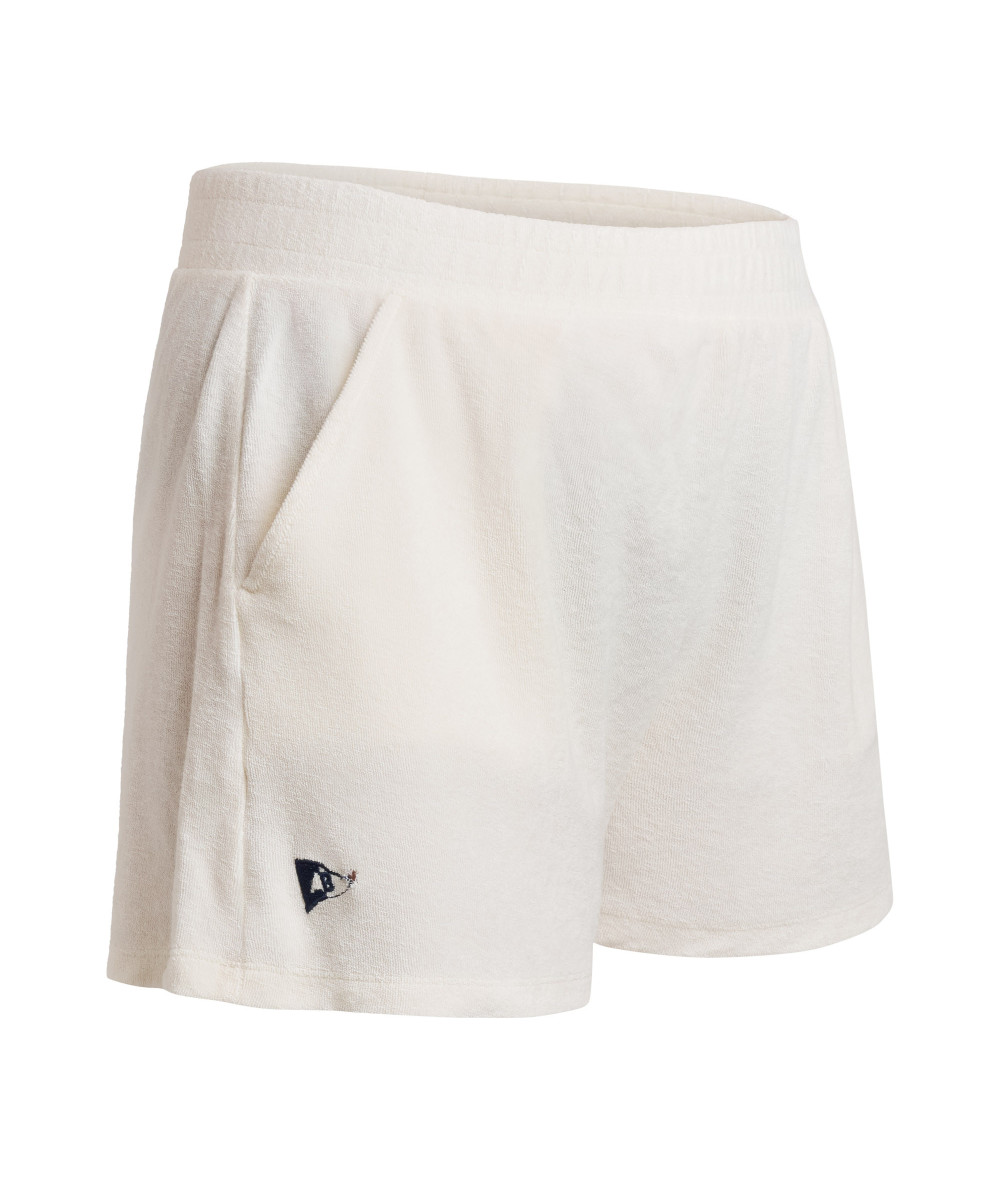 Short Eponge Femme Blanc Cassé