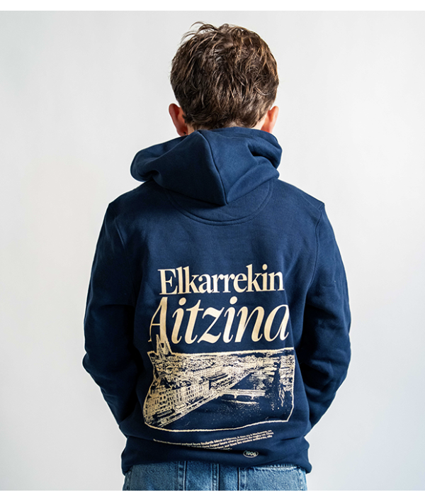 Sweat Kid Elkarrekin Aitzina marine - Homme | Aviron Bayonnais Rugby