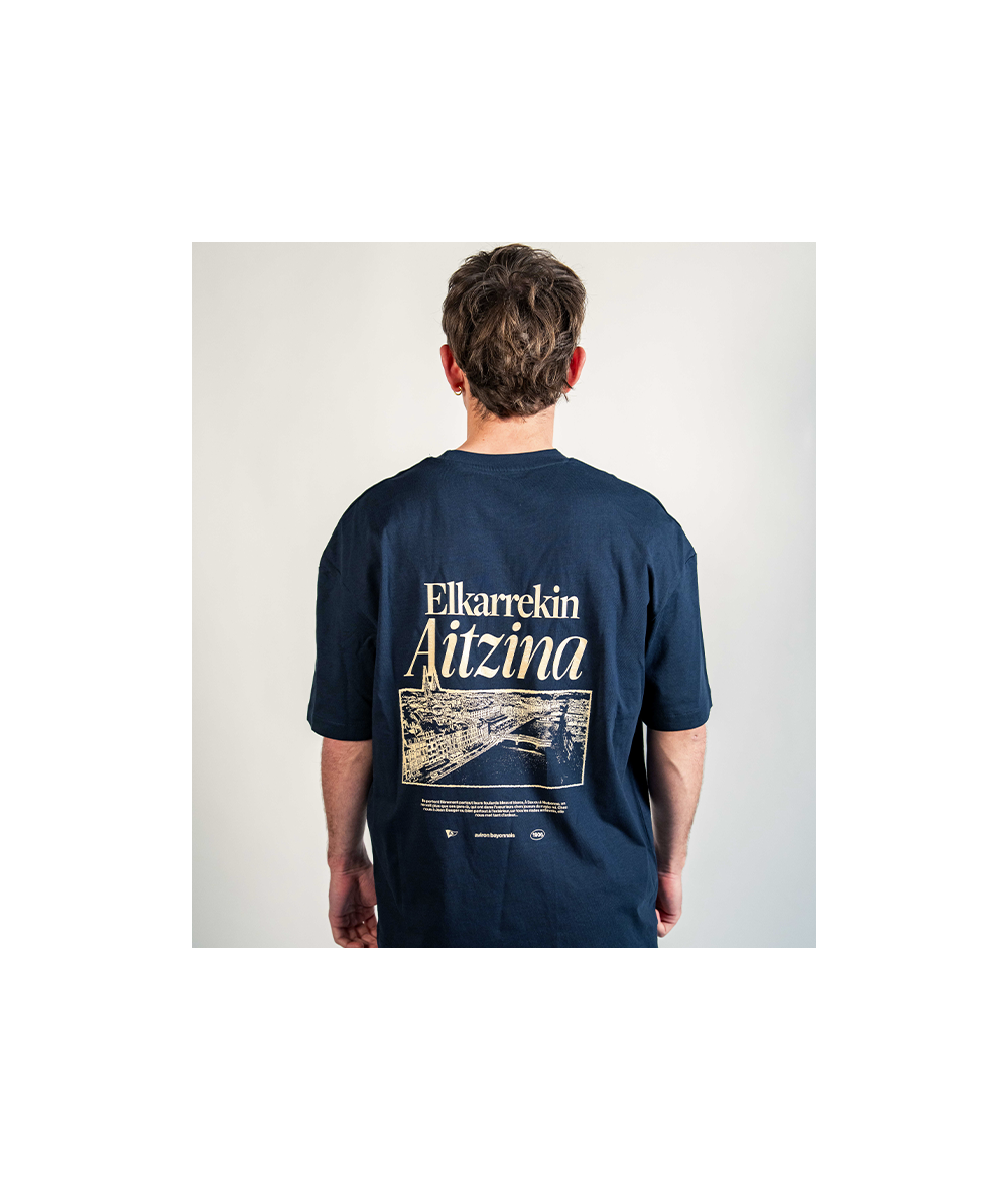 T-shirt Elkarrekin Aitzina bleu marine