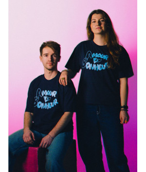 T-shirt Amour Bonheur Marine