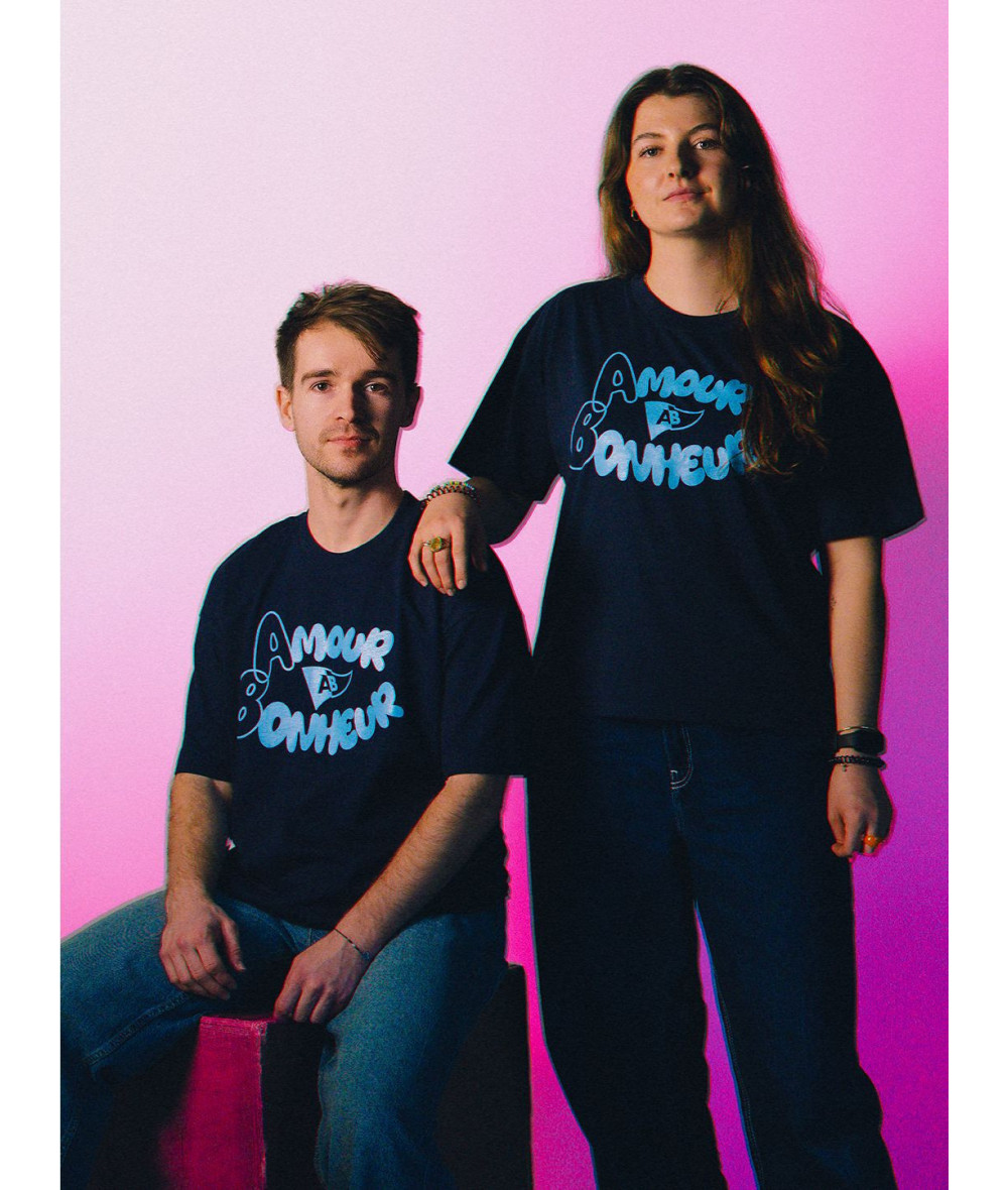 T-shirt Amour Bonheur Marine