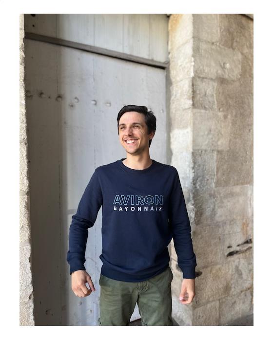 SWEAT COL ROND NAVY