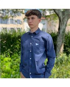 chemise aviron bayonnais bleu navy