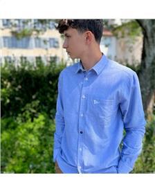 chemise aviron bayonnais bleue