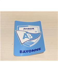 sticker rectangle logo aviron bayonnais